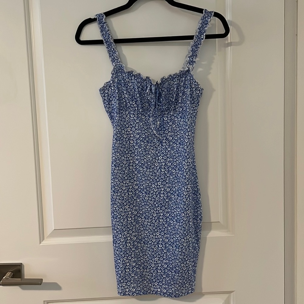 Shein ruffle bodycon dress
